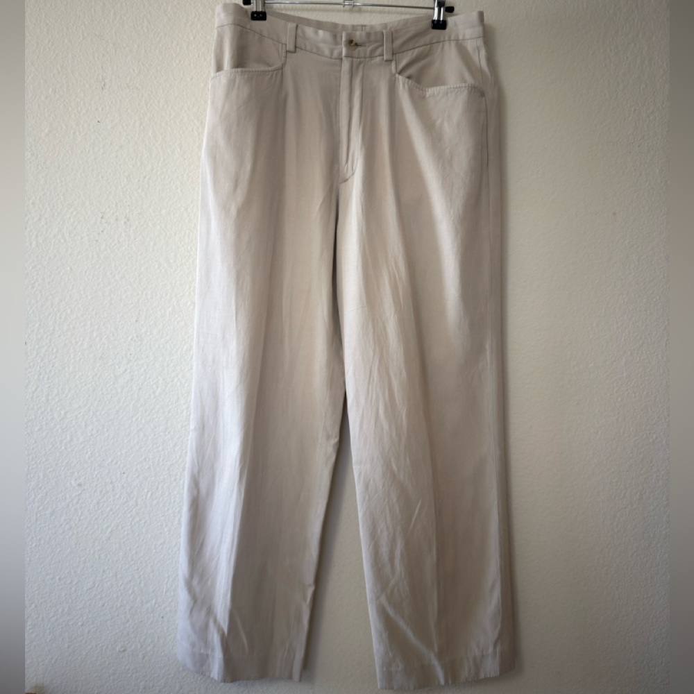 Perry Ellis Vintage Silk Cotton Trousers Men’s Size 32x30